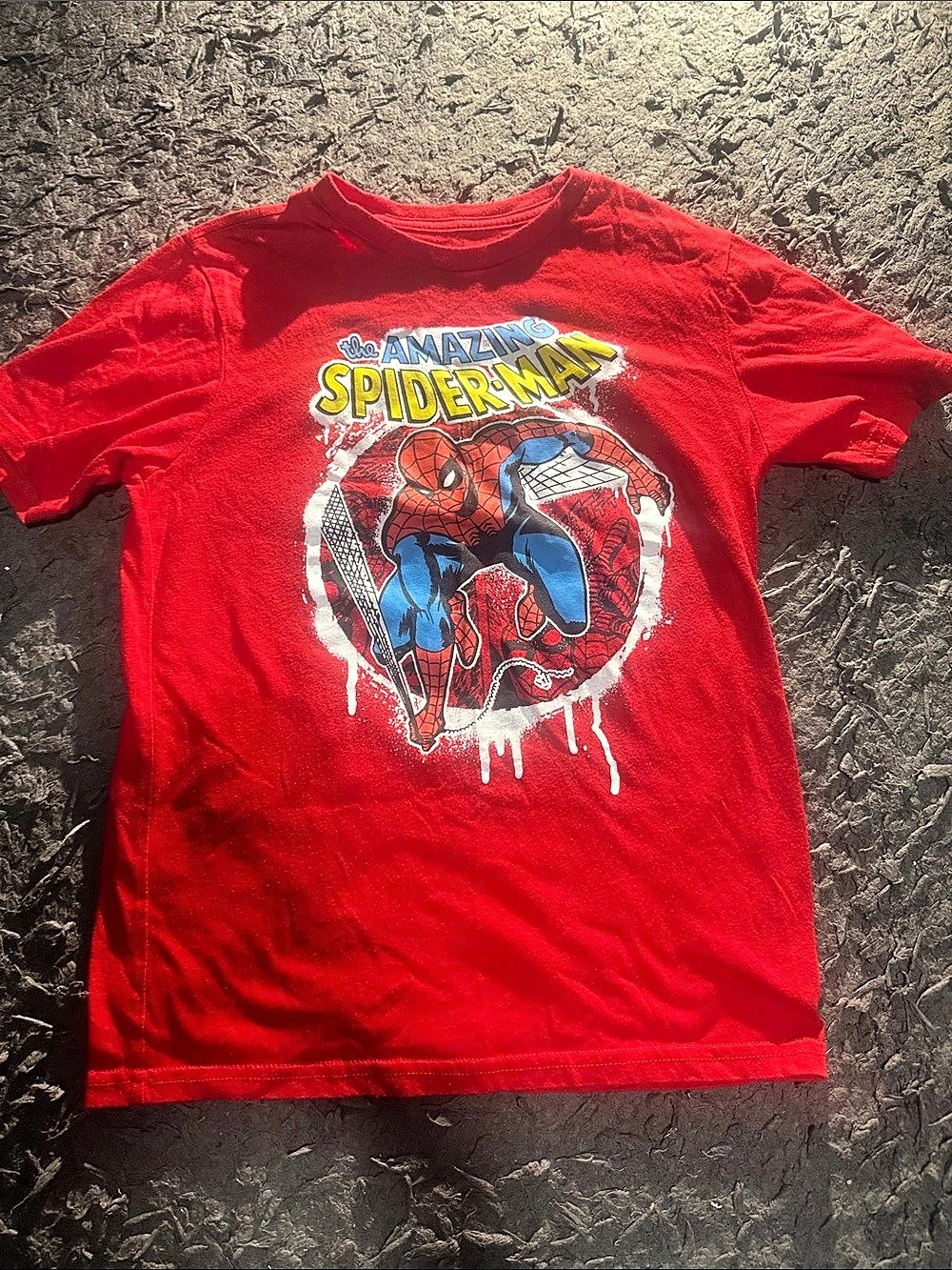 Marvel The Amazing Spider-Man Graphic T-Shirt Graphic Tee Boys Large Red